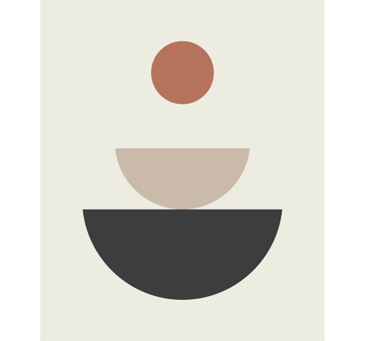 Kunst rolgordijnen Fontein abstracte geometrische kunst - TenStickers