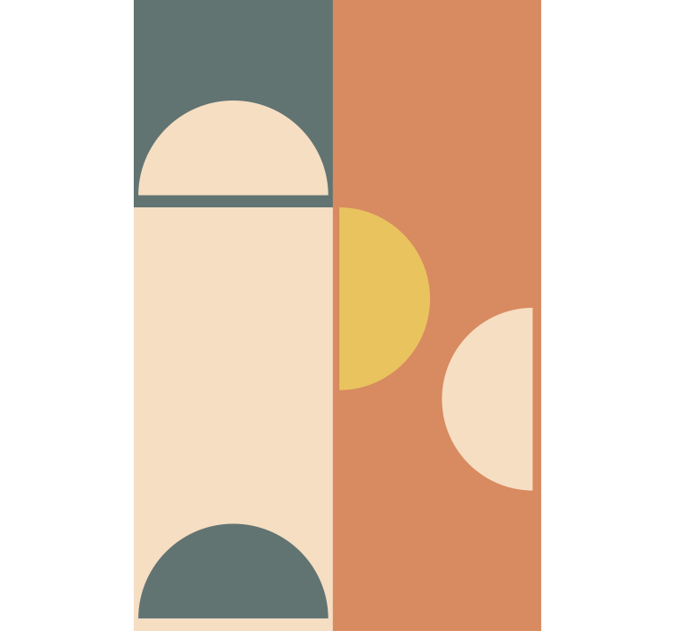 Geometrisch cirkelpatroon modern rolgordijn - TenStickers