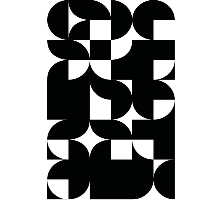 Energieke geometrische arrangementen modern rolgordijn - TenStickers