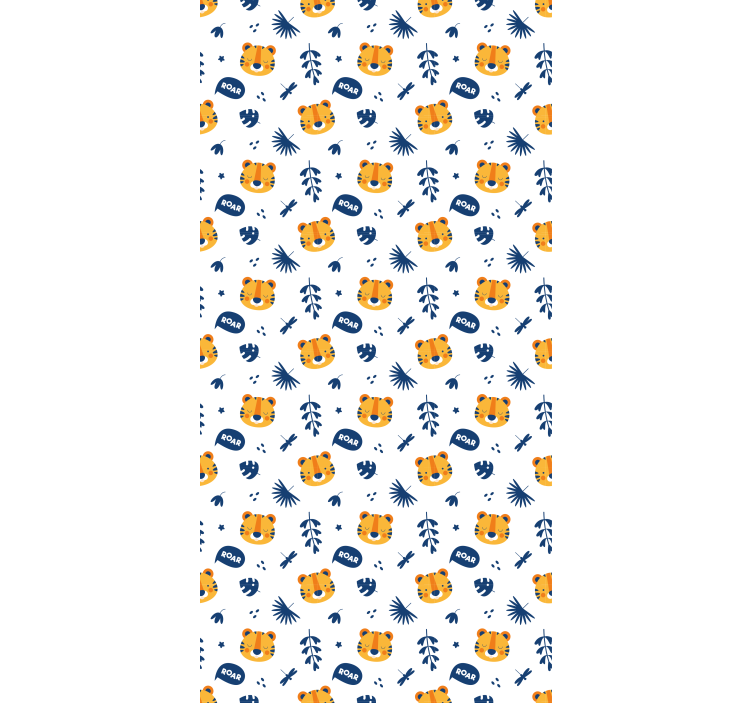 Baby tijgergezichten rolgordijn babykamer - TenStickers