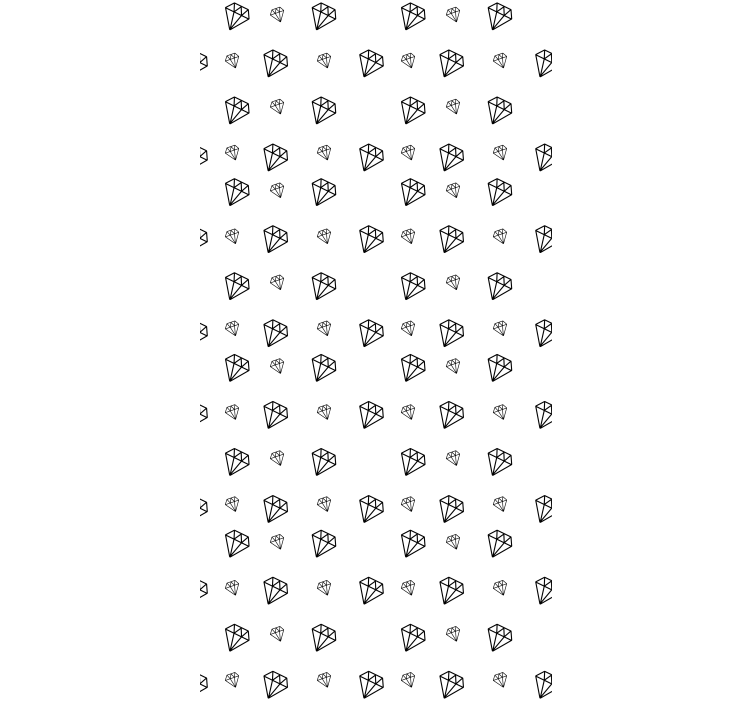 Zwarte en witte diamanten origineel rolgordijn - TenStickers