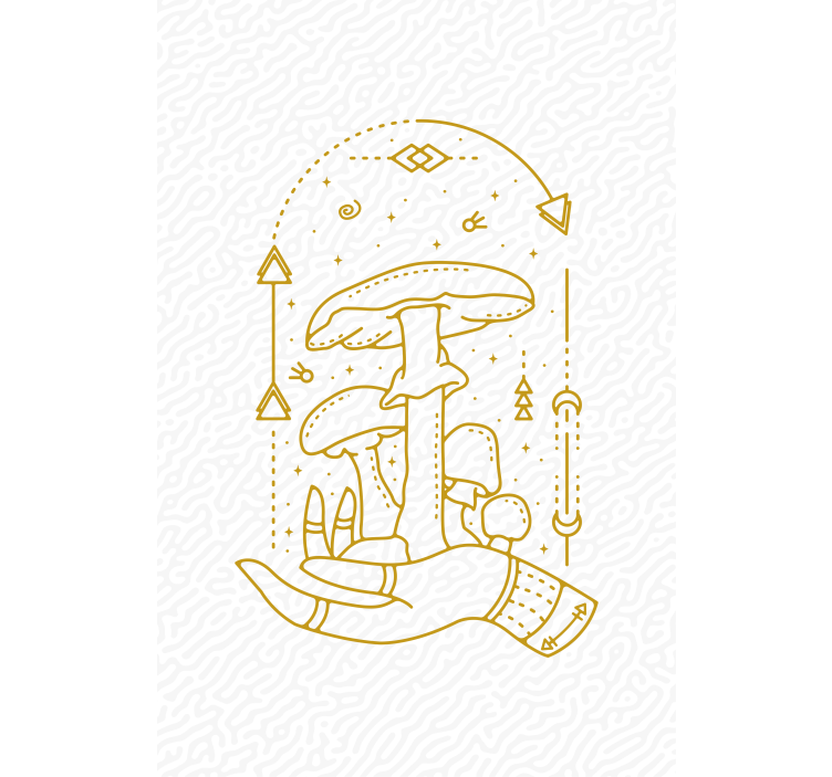 Paddenstoel handaanbieding rolgordijn bloemen en planten - TenStickers