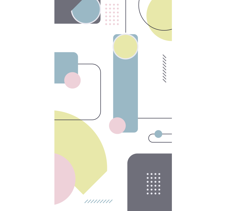 Geometrische vormen spelen modern rolgordijn - TenStickers