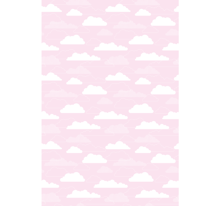 Dromerig roze patroon rolgordijn wolken - TenStickers