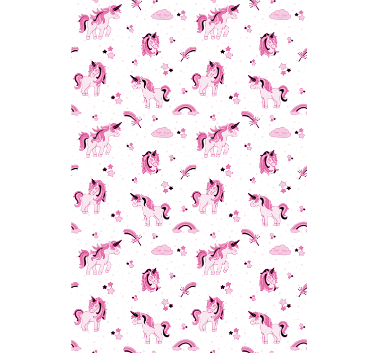 Eenhoorn fantasie print kinderkamer rolgordijn - TenStickers