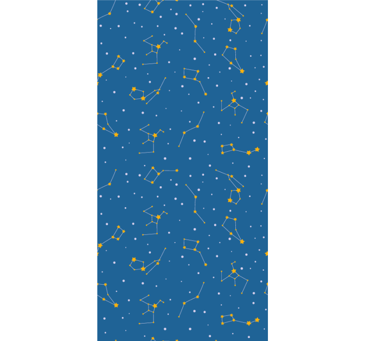 Constellatie patroon ontwerp blauw rolgordijn - TenStickers