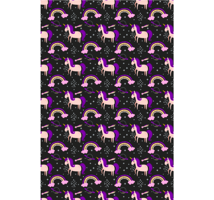 Kinderkamer rolgordijn roze eenhoorns en bogen - TenStickers