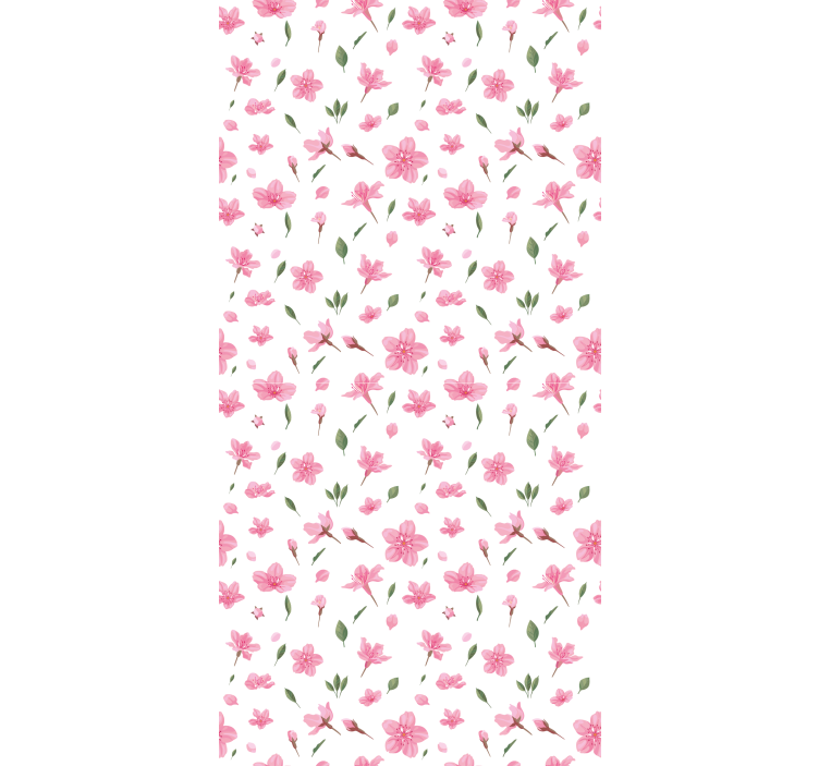 Delicaat roze patroon rolgordijn bloemen - TenStickers