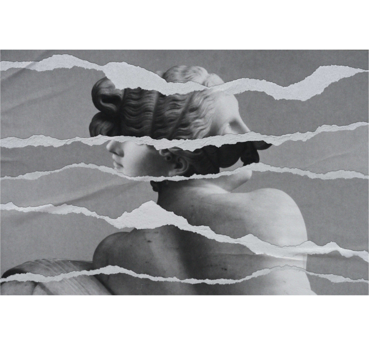 Buste sculptuur eerbetoon rolgordijn kunst - TenStickers