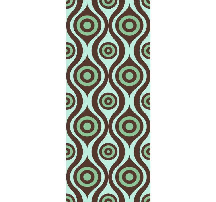 Concentrisch cirkelvormig patroon patronen rolgordijn - TenStickers