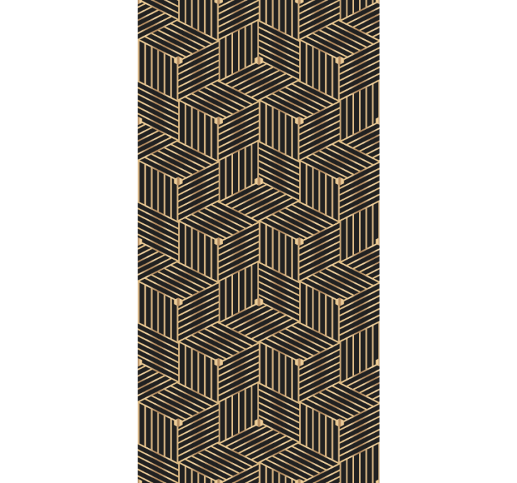 Elegante rolgordijnen Gouden geometrisch decopatroon - TenStickers
