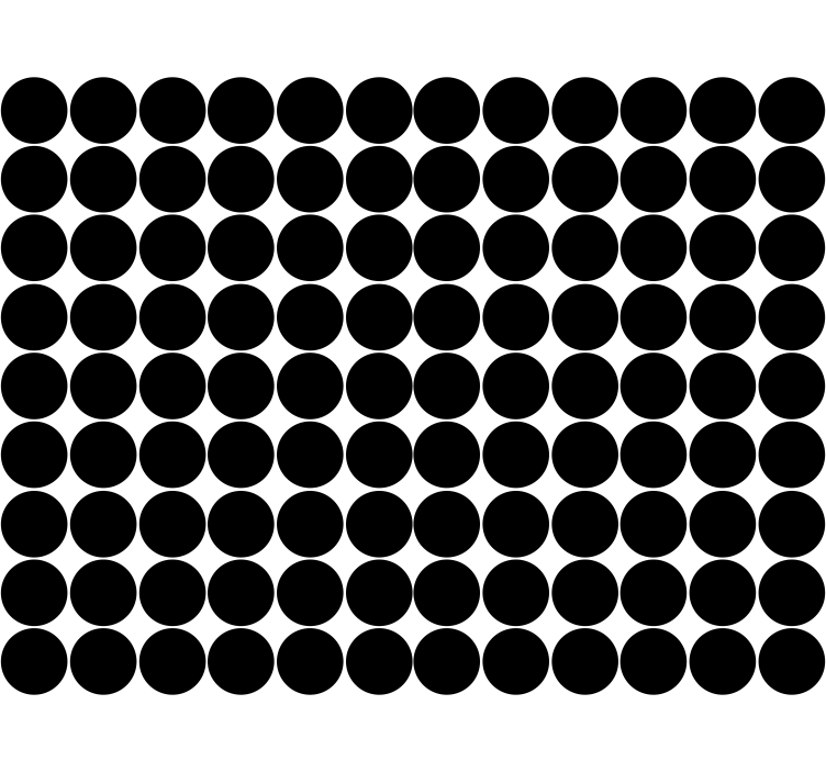 Monochroom cirkelpatroon modern rolgordijn - TenStickers