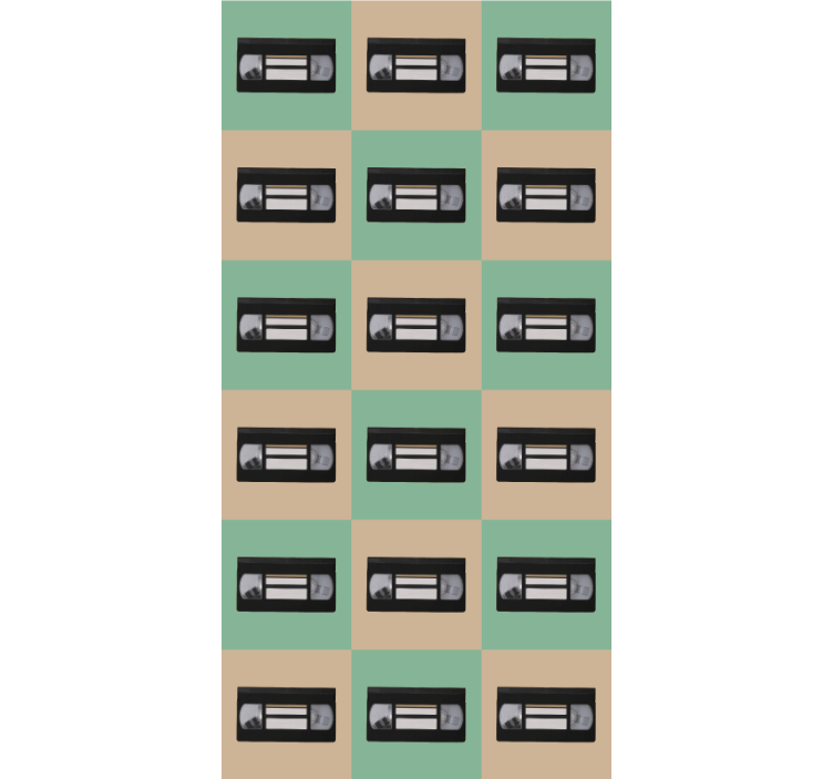 Retro tape patroon rolgordijn meer vintage - TenStickers