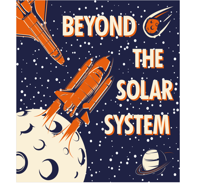 Ruimteverkenningsavontuur nerd rolgordijn - TenStickers