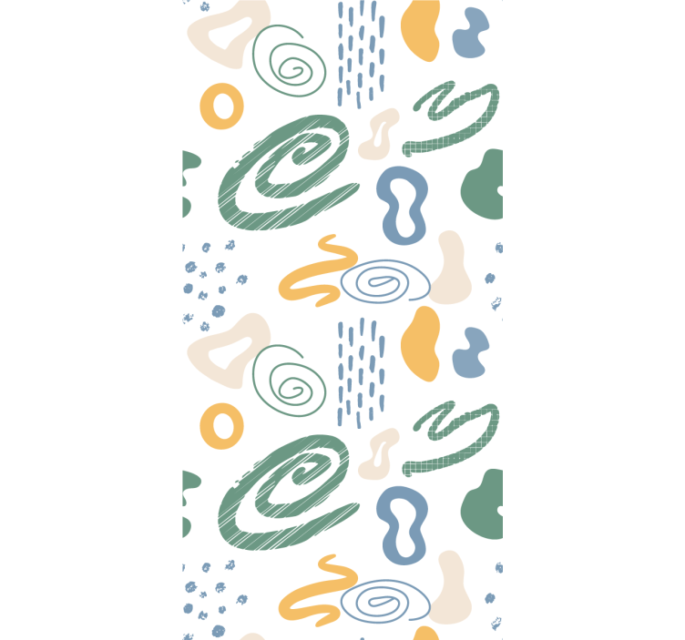 Abstracte geschilderde vormen modern rolgordijn - TenStickers