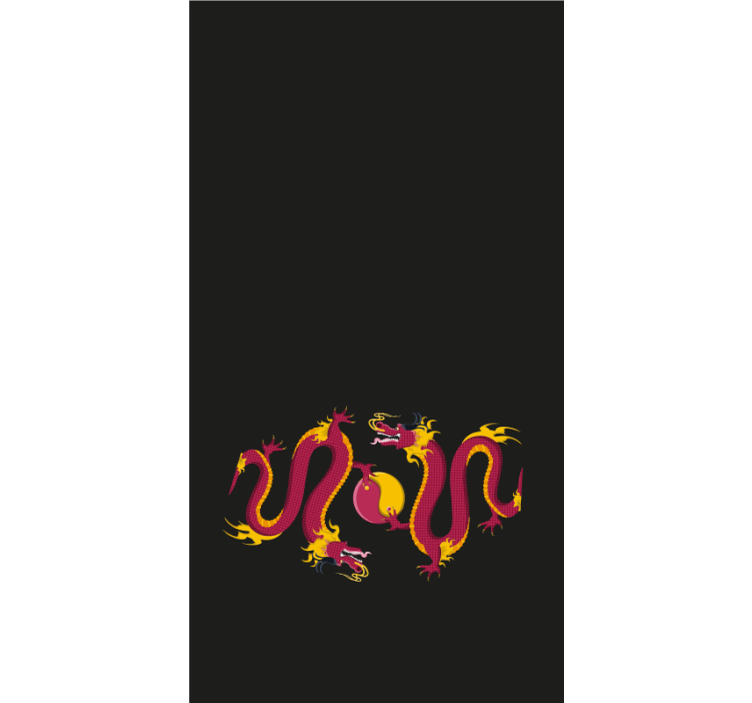 Majestueus drakenontwerp rolgordijn meer dieren - TenStickers