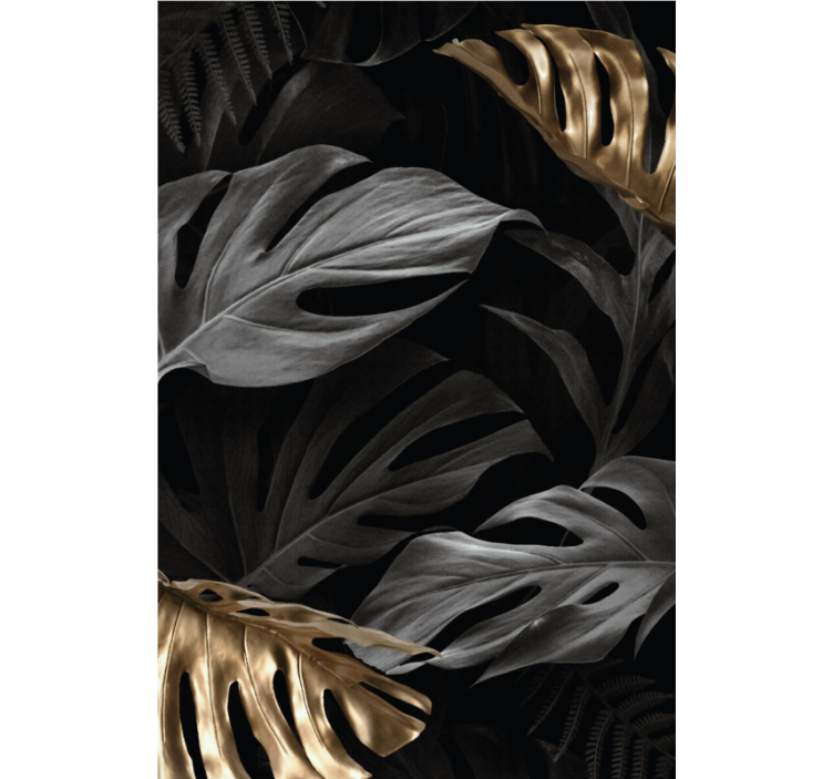 Grote tropische bladeren elegant rolgordijn - TenStickers