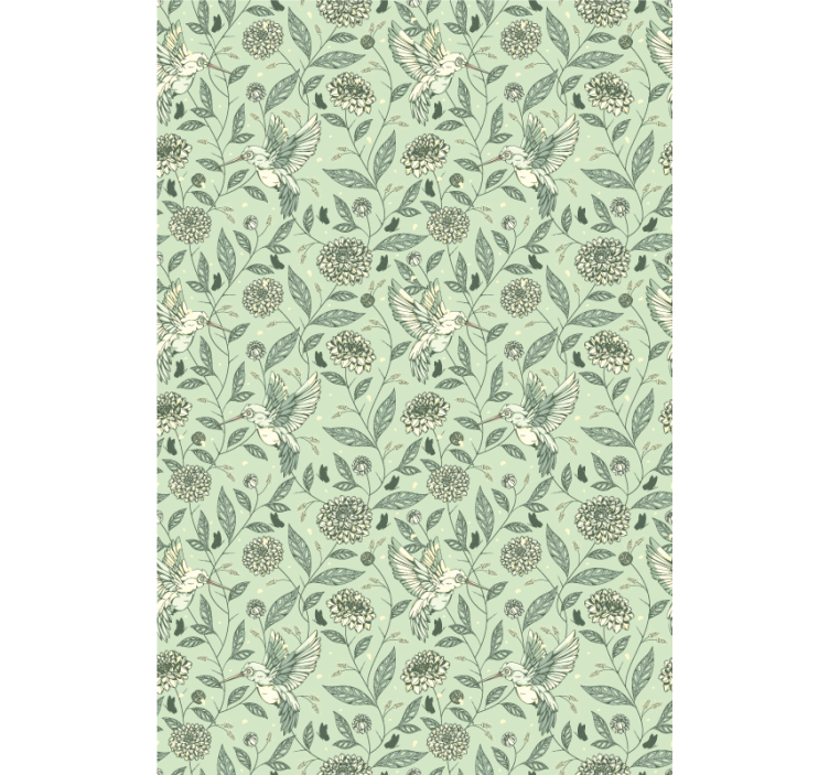 Charmant bloemmotief rolgordijn bloemen en planten - TenStickers