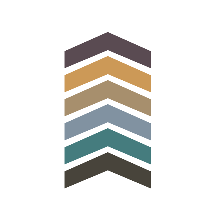 Lagen van chevronpatroon modern rolgordijn - TenStickers