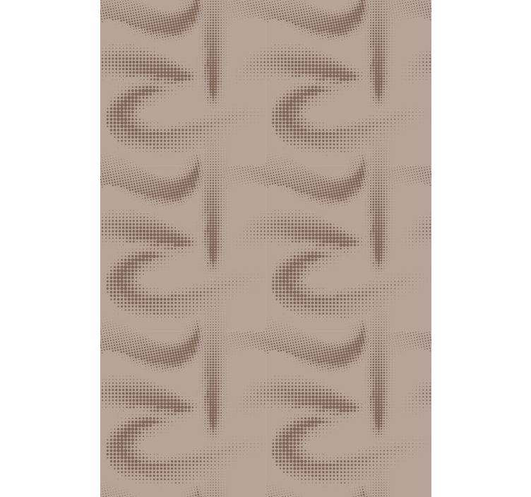 Bruin gebogen patroon patronen rolgordijn - TenStickers