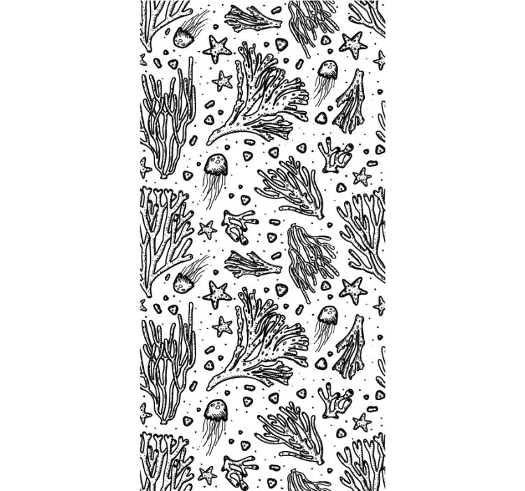 Patronen van het mariene leven rolgordijn dieren - TenStickers