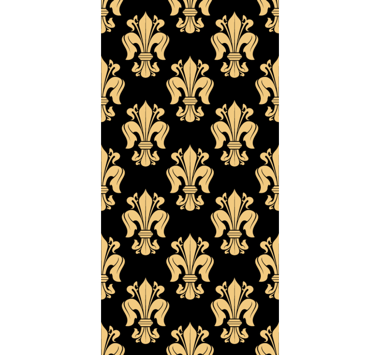 Gouden fleur-de-lis patroon elegant rolgordijn - TenStickers