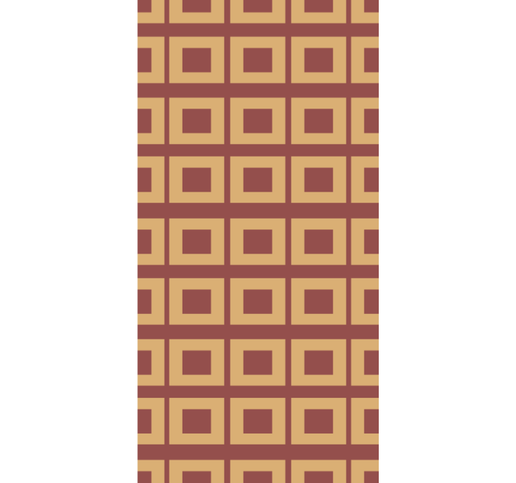 Geometrisch vierkant patroon patronen rolgordijn - TenStickers