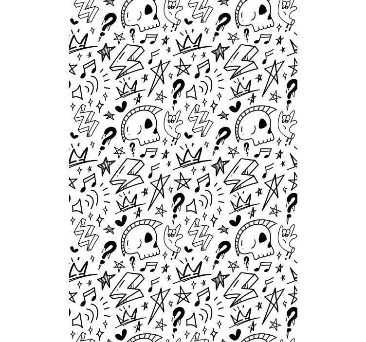 Tiener rolgordijnen Cool tekenspatroon - TenStickers