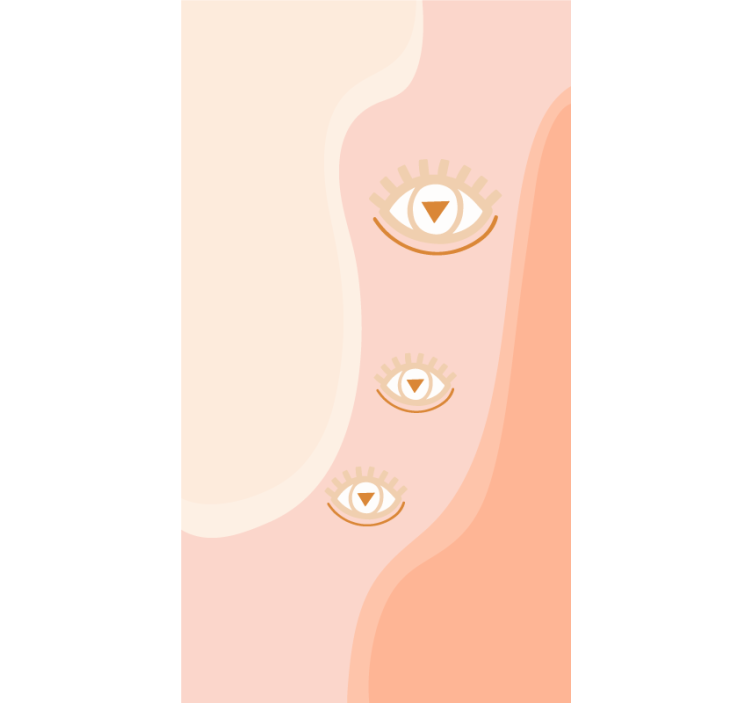 Ogen in zachte golven origineel rolgordijn - TenStickers