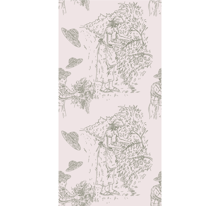 Oogst scène vintage elegant rolgordijn - TenStickers