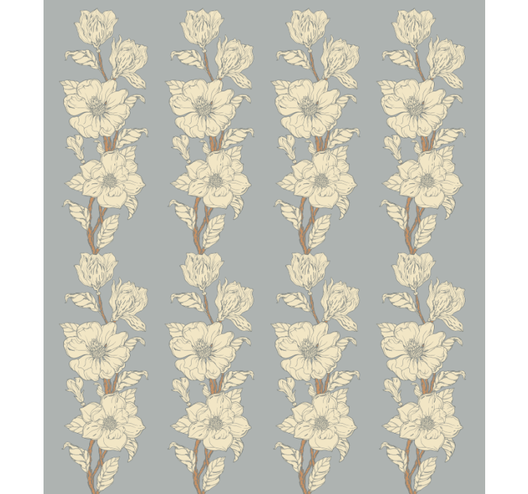 Verticaal elegant patroon rolgordijn bloemen - TenStickers