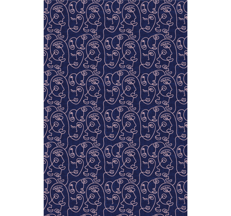 Abstract gezichtspatroon rolgordijn kunst - TenStickers