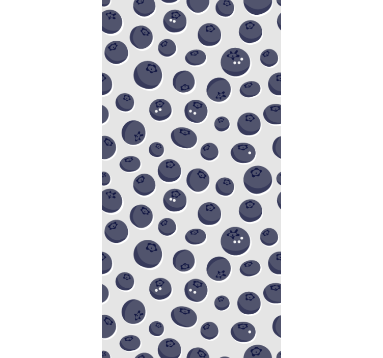 Bosbessenmotief rolgordijn fruit en groente - TenStickers