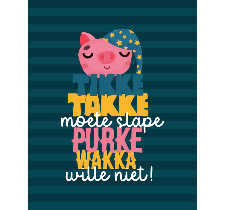 Rolgordijn babykamer slaapliedje Purk - TenStickers