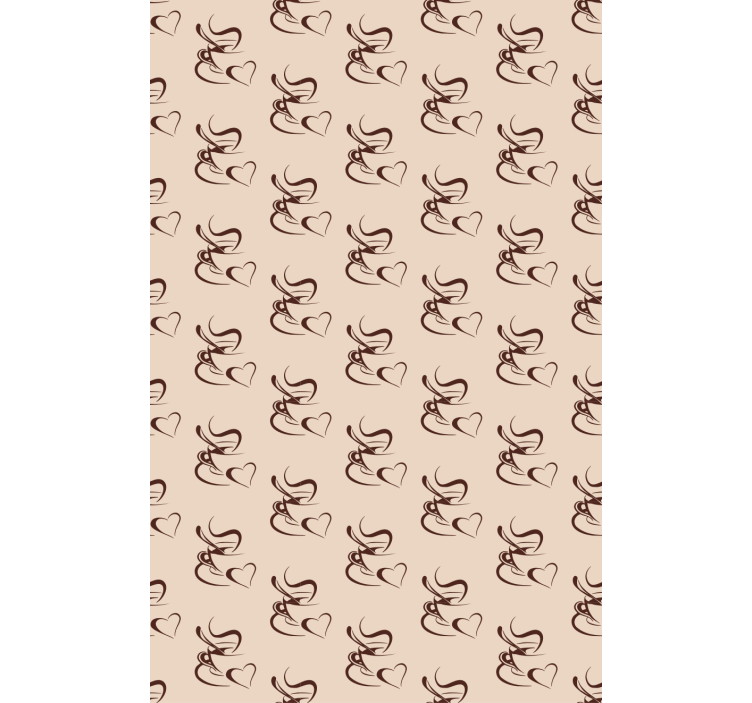 Koffieliefhebbers illustratie Rolgordijn keuken - TenStickers