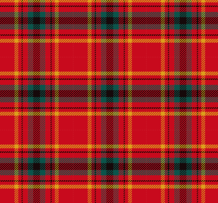 Kerst rode tartan textuur rolgordijn - TenStickers