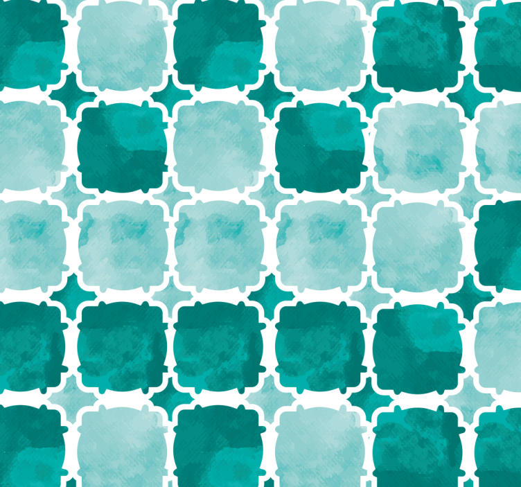 Aquarel tegels rolgordijn woonkamer - TenStickers