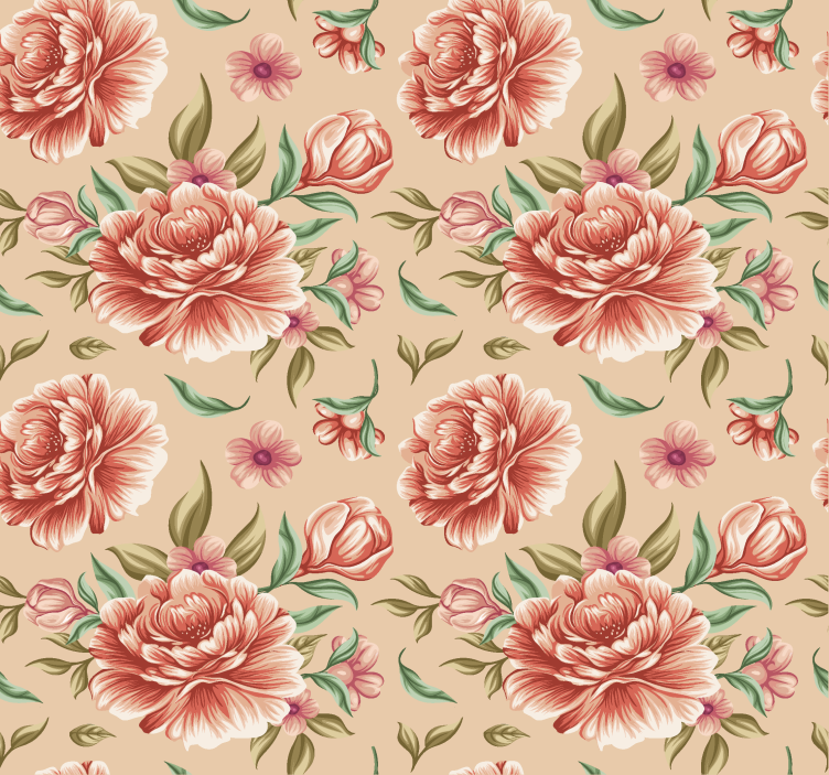 Klassiek bloemenboeket Romantische rolgordijn - TenStickers