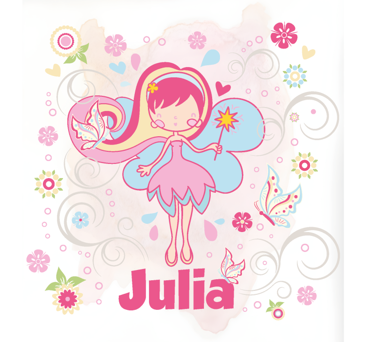 Sprookje met vlinders Gepersonaliseerde jaloezie - TenStickers