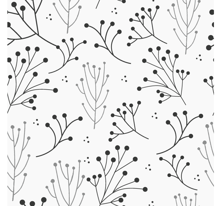 Minimalistische bloemen Moderne raambekleding - TenStickers
