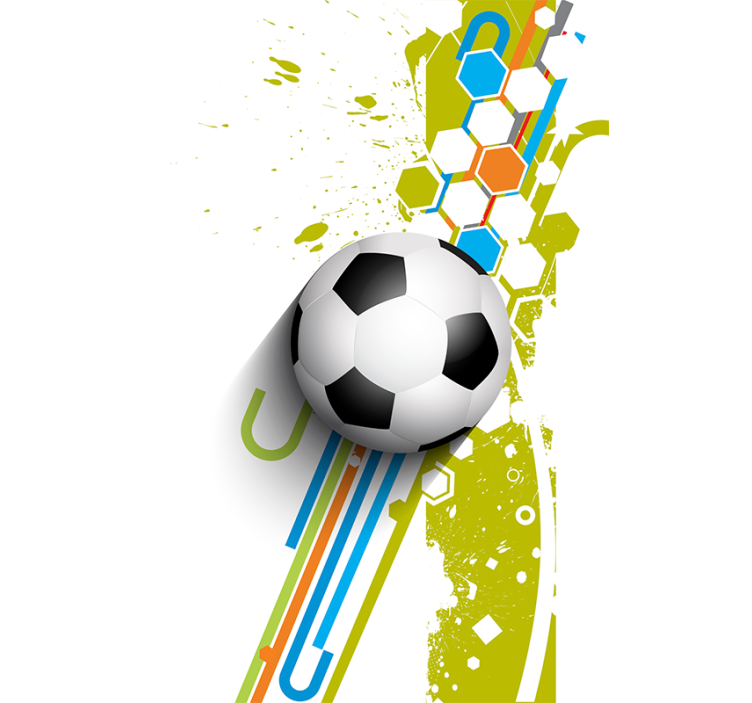 In actie rolgordijn voetbal - TenStickers