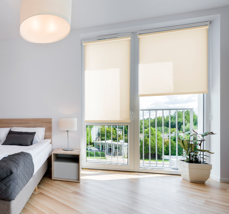 Rolgordijn ecru doorschijnend - TenStickers