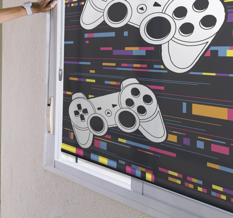 Nerd rolgordijnen Veelkleurige externe console - TenStickers