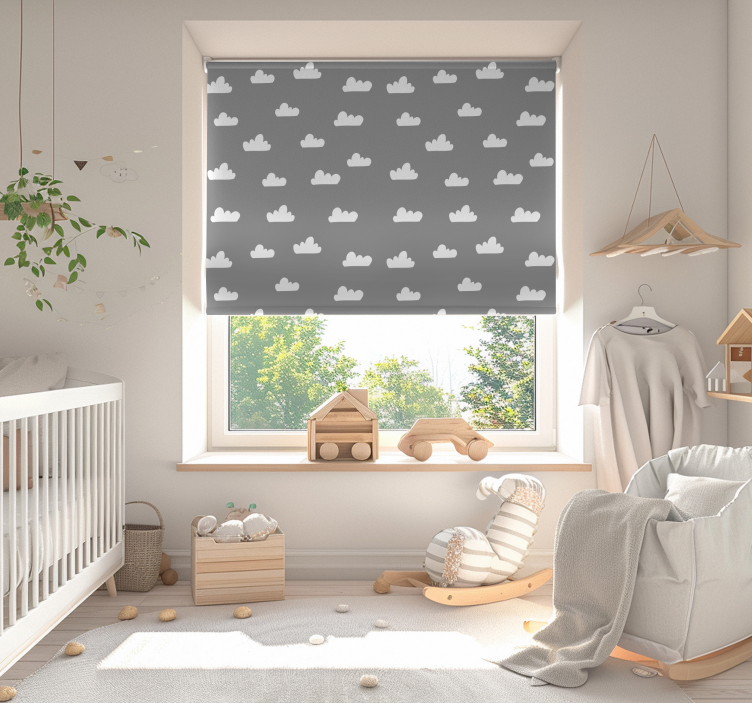 Bewolkte luchten rolgordijn babykamer - TenStickers