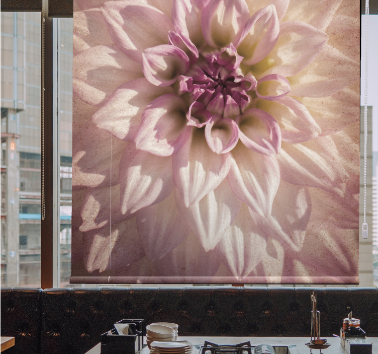 Delicate bloei rolgordijn bloemen en planten - TenStickers