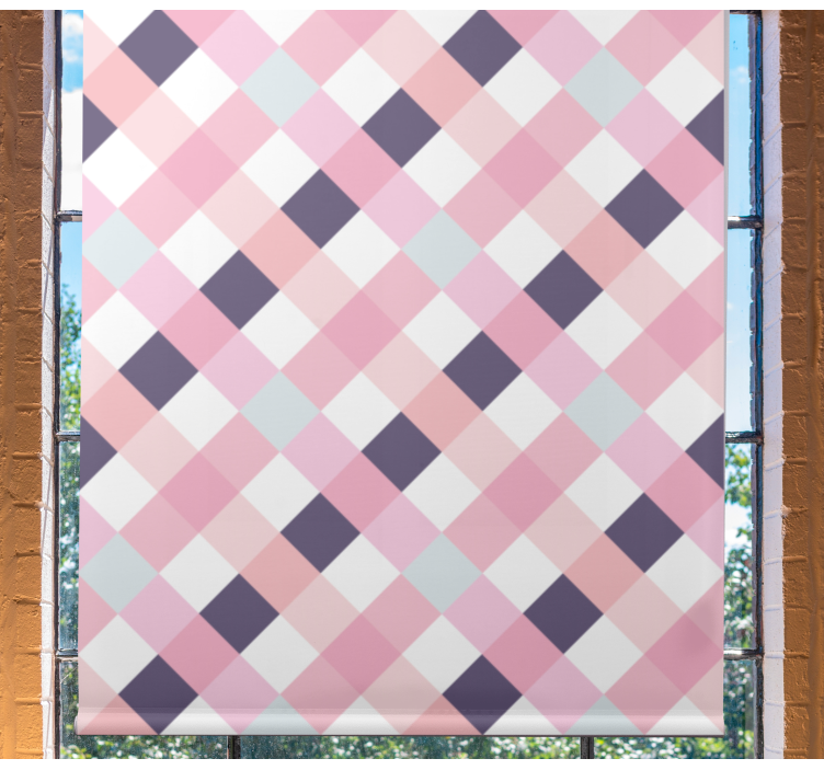 Diamantpatroon harmonie modern rolgordijn - TenStickers