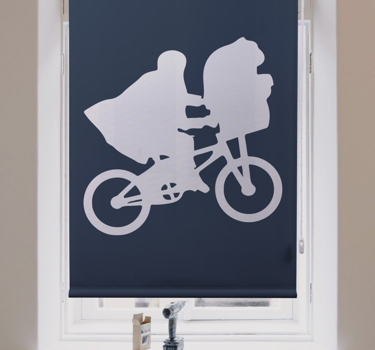 Fiets silhouet rolgordijn series en film - TenStickers