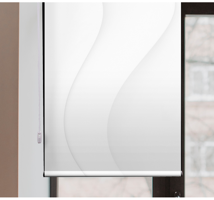 Hoofdslaapkamer keuken rolgordijn witte moderne vormen - TenStickers