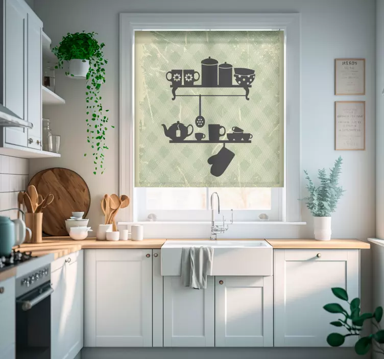 Keukenplanken Rolgordijn keuken - TenStickers