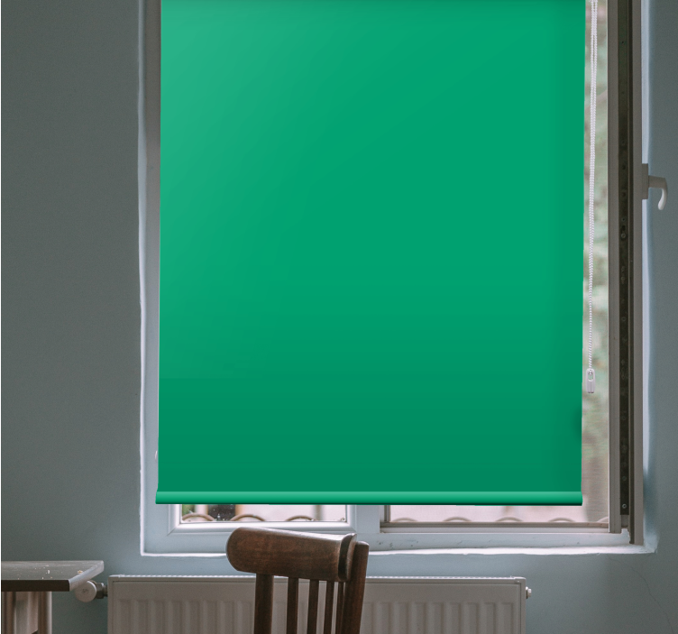 Levendig groen accent monochroom rolgordijn - TenStickers